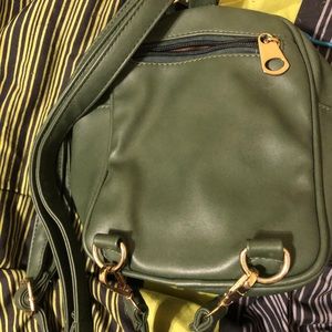 Mini green kitty backpack